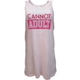 thumbnail image 1 of Womens Light Pink Can Not Adult Nightgown Knit Tank Top Sleep Shirt Medium, 1 of 3