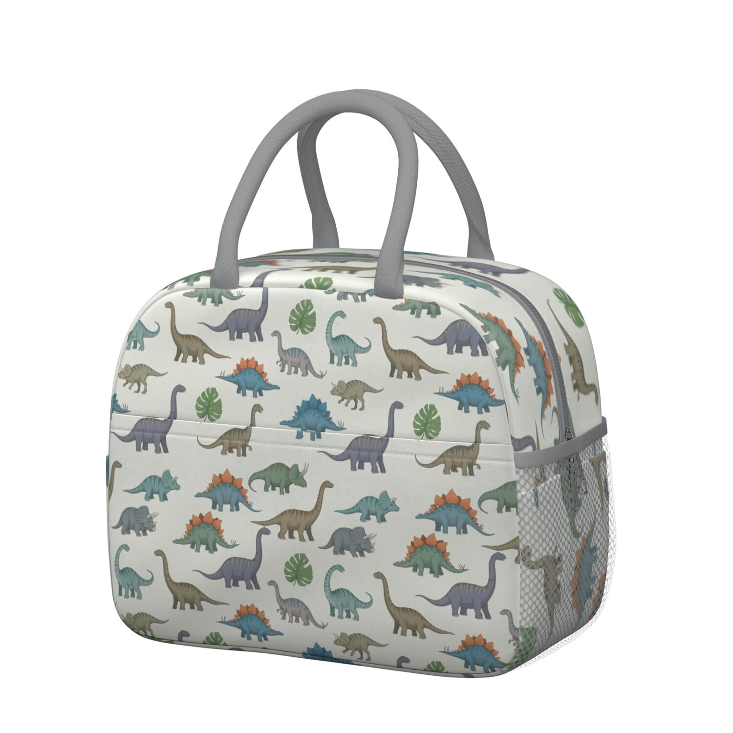 Womens LightColor Cartoon Dinosaurs Leaves Pattern Lunch Box for Work ...