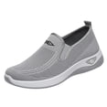 thumbnail image 1 of Womens Lightweight Breathable Mesh Slip On Walking Sneakers Cushioned Everyday Shoes - Gray,Size 9.5, 1 of 6