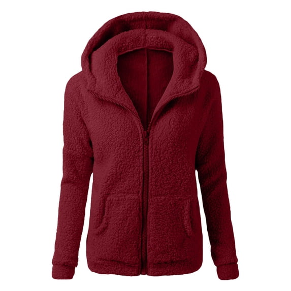 Womens Lightweight Comfy Warm Plus Size Jackets Zip Up Hoodies 2024 Winter with Pockets