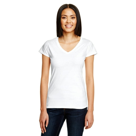 Womens Lightweight Fitted V-Neck Tee