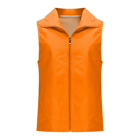 Womens Lightweight Hiking Vest Quick Dry Running Outerwear Sleeveless Jackets Travel Golf Running Vest for Women Orange, 2XL