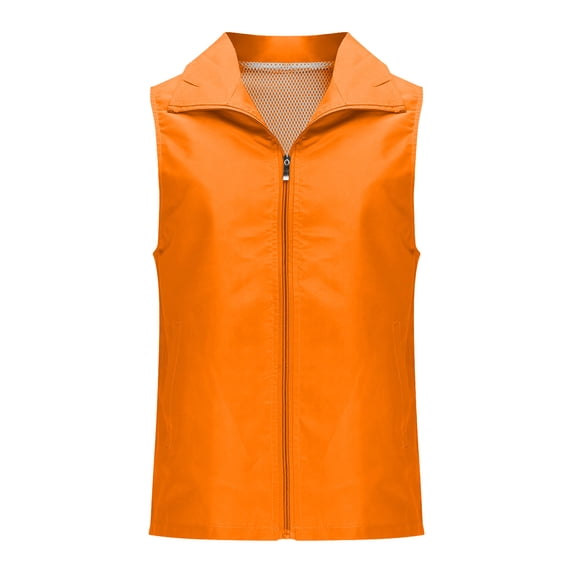 Womens Lightweight Hiking Vest Quick Dry Running Outerwear Sleeveless Jackets Travel Golf Running Vest for Women Orange, L