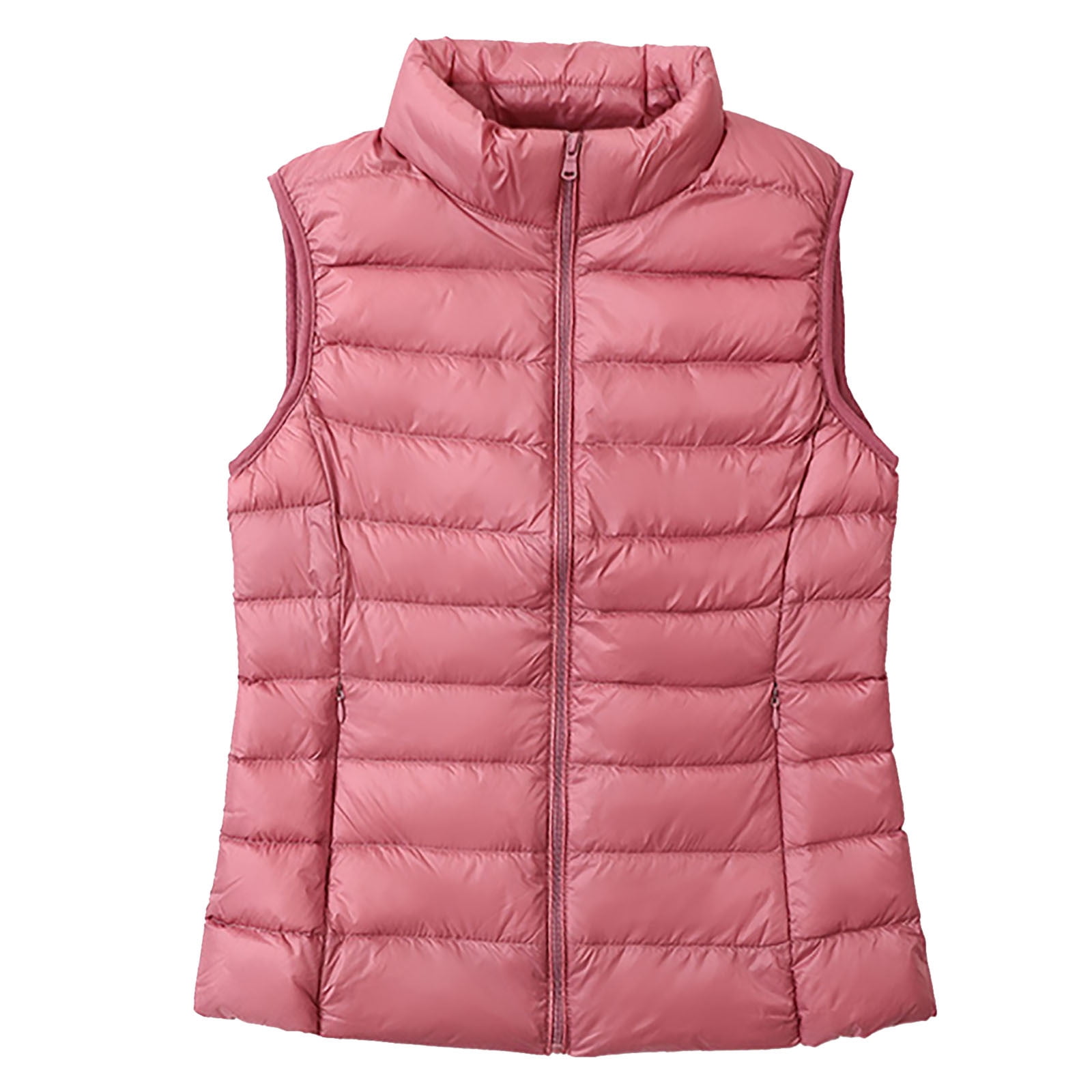 Womens Lightweight Puffer Jacket Padded Vest Packable Down Copped Coat ...