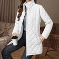 thumbnail image 1 of Womens Lightweight Quilted Jackets Fall Winter Full Zip Puffer Coat Comfy Warm Outerwear with Pockets New Women Jackets Fashion White XXL, 1 of 9