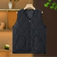 thumbnail image 1 of Womens Lightweight Quilted Puffer Vests Padded Zip up Sleeveless Jacket Oversized Waistcoat Outerwear with Pockets New Black L, 1 of 4