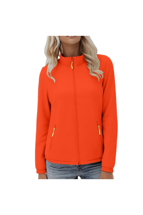Womens Lightweight Windbreaker Jacket Breathable Windproof Jacket Hiking Running Golf Raincoats with Pockets Fall Clothes