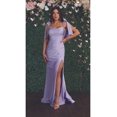 thumbnail image 1 of Womens Lilac Bridesmaid Prom Stretchy Long Cowl Neck Off The Shoulder Trumpet Plus Size Dress, 1 of 6