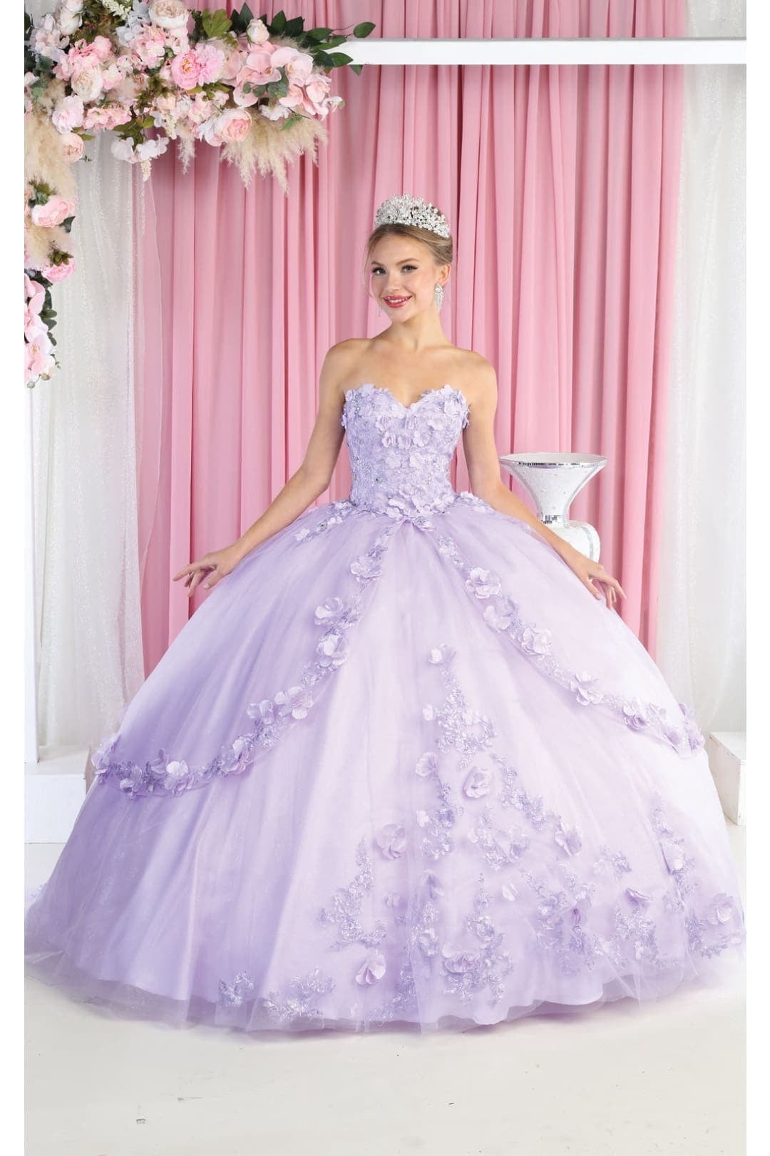 Lilac Ball Gown Corset Quinceanera Dress Sweet 16 Dress
