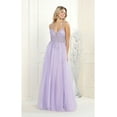 thumbnail image 1 of Womens Lilac Prom Evening Formal Long V Neck Spaghetti Straps A-Line Plus Size Dress, 1 of 5