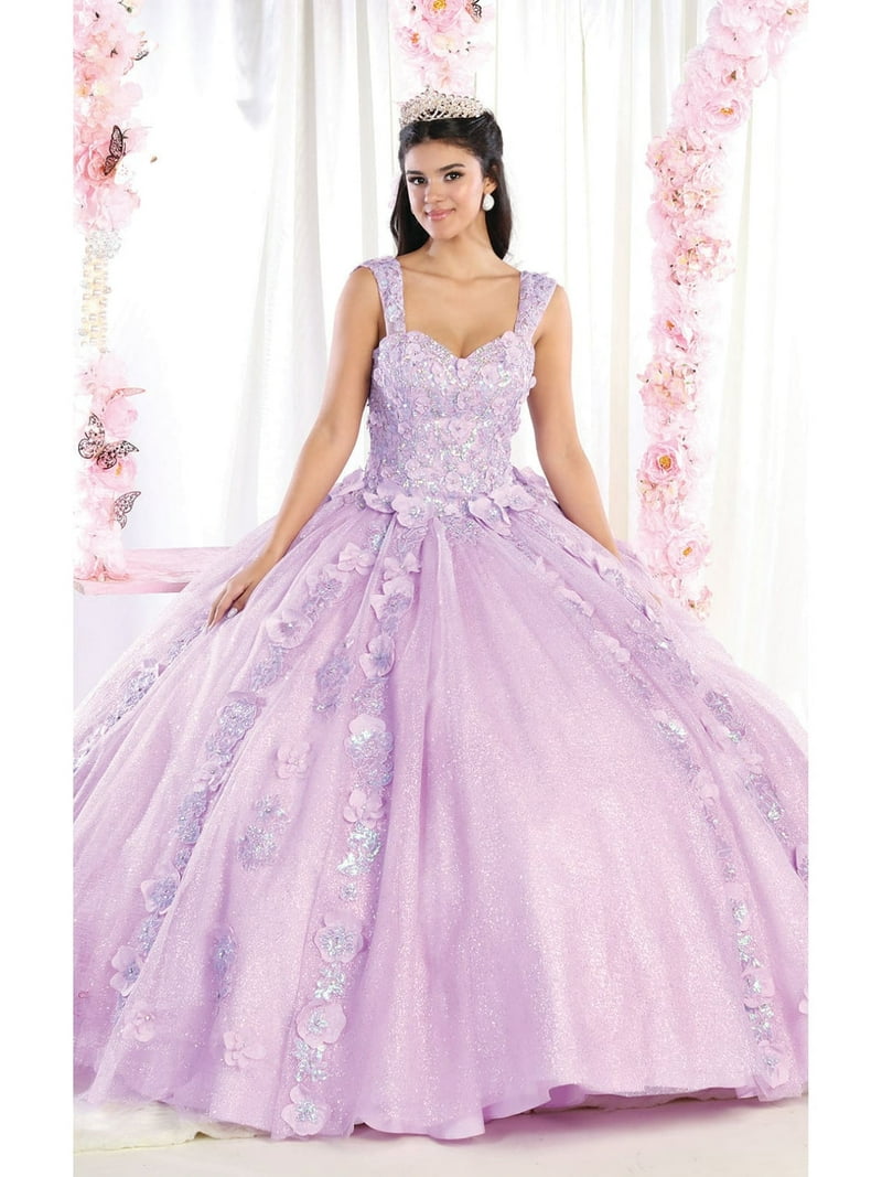 Womens Lilac Quinceanera Sweet 16 Long Sweetheart Sleeveless Ball