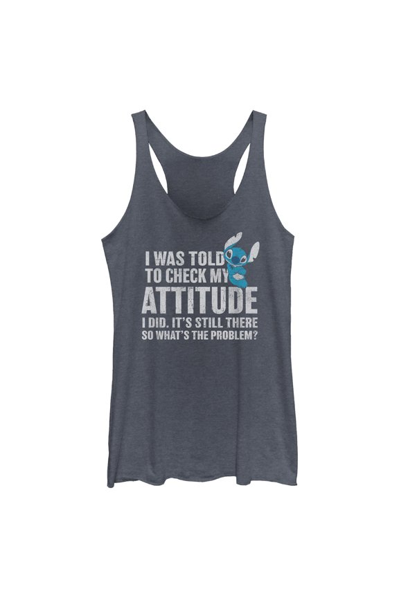 Womens Lilo & Stitch Attitude Check Racerback Tank