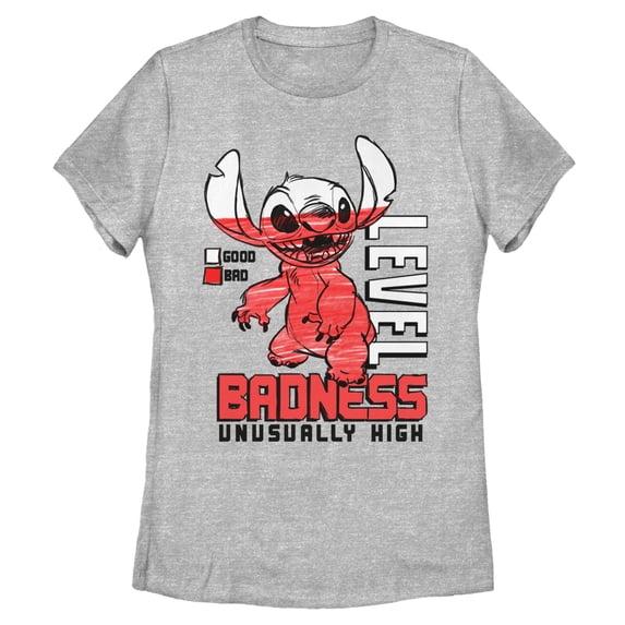 Womens Lilo & Stitch Badness Level Unusually High T Shirt