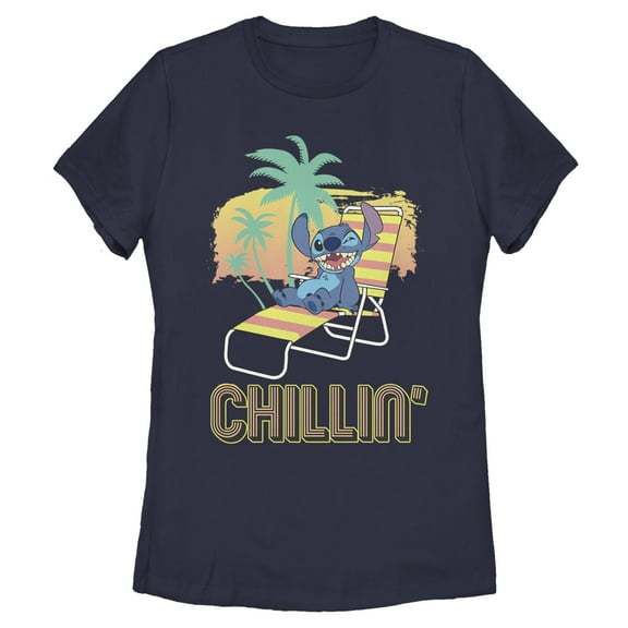 Womens Lilo & Stitch Chillin' on the Beach T Shirt