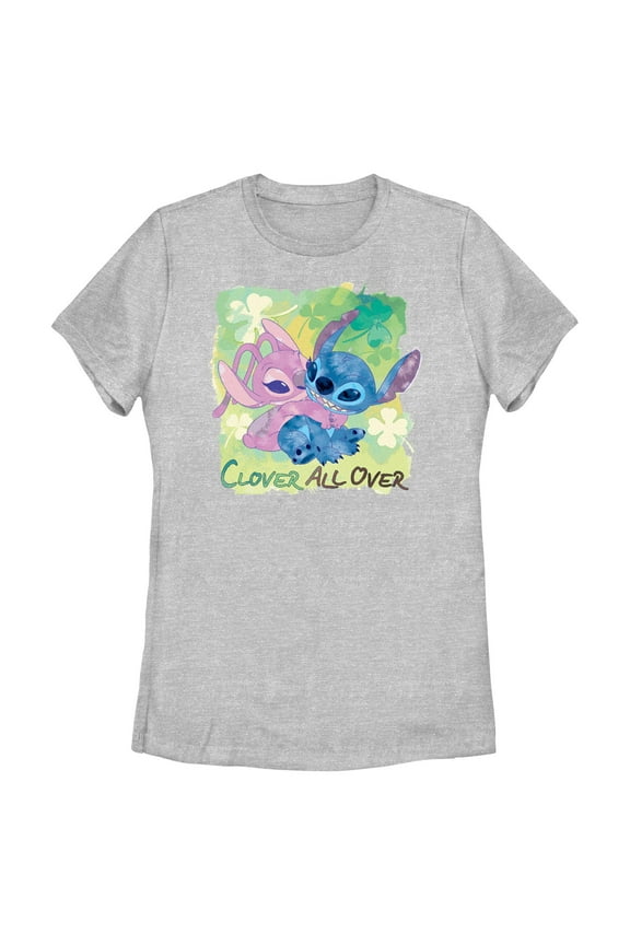 Womens Lilo & Stitch Clover All Over T Shirt