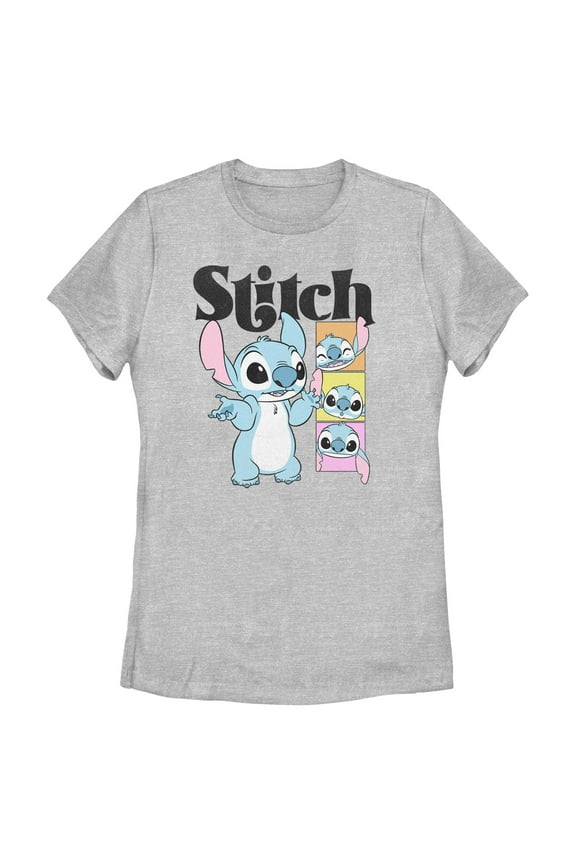 Womens Lilo & Stitch Cute Faces Stitch T Shirt