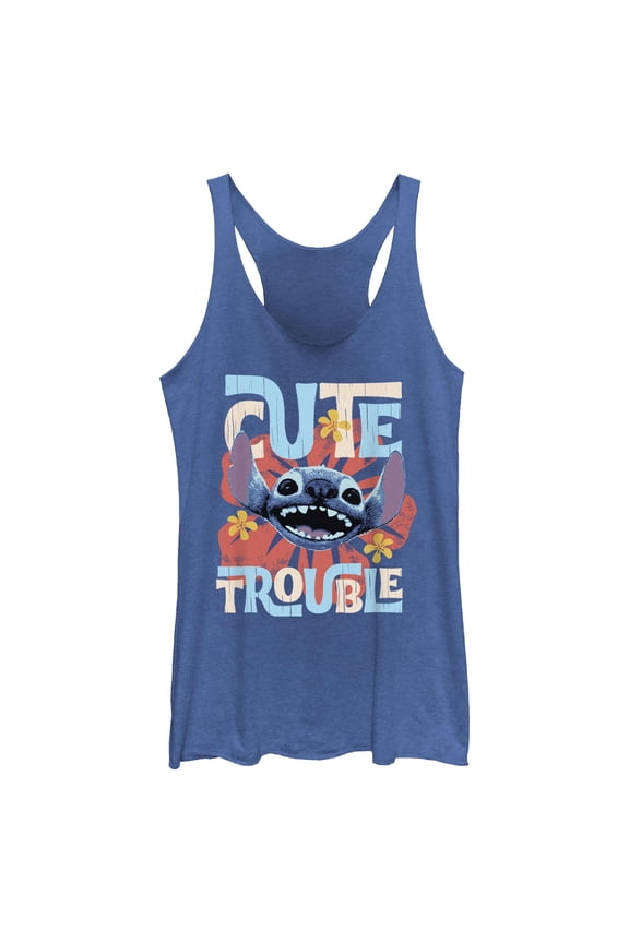 Womens Lilo & Stitch Cutest Troublemaker Racerback Tank