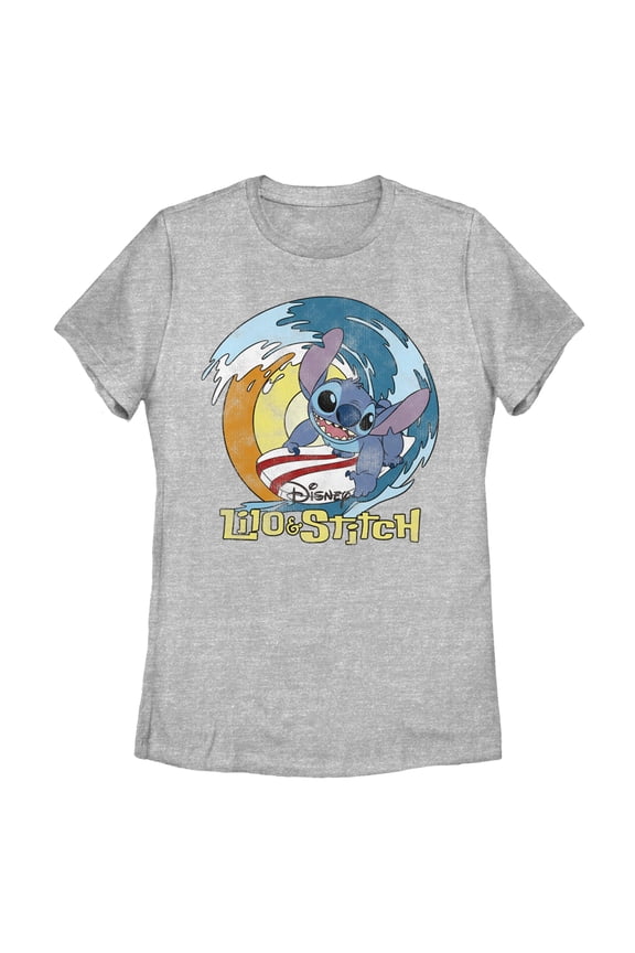 Womens Lilo & Stitch Distressed Surf's Up T Shirt