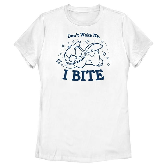 Womens Lilo & Stitch Don't Wake Me I Bite T Shirt