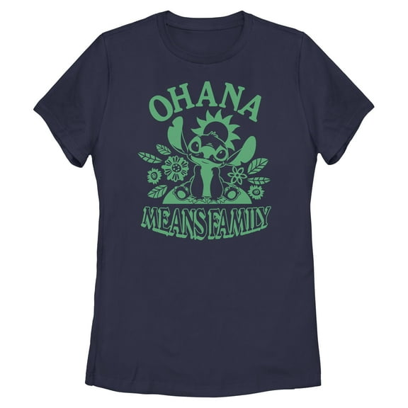 Womens Lilo & Stitch Flowery Ohana T Shirt