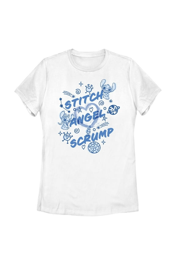 Womens Lilo & Stitch Friends Names Logo T Shirt