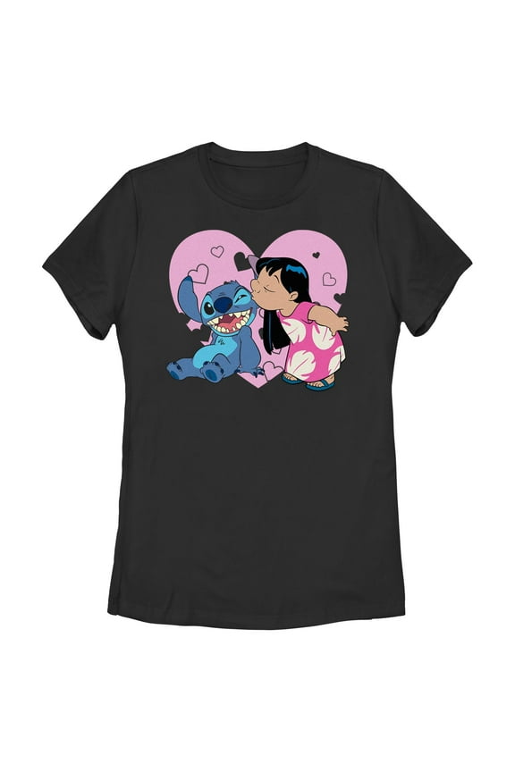 Womens Lilo & Stitch Kisses T Shirt