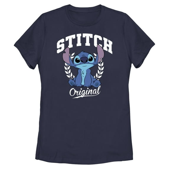 Womens Lilo & Stitch Original Collegiate Stitch T Shirt