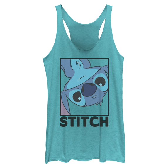 Womens Lilo & Stitch Peekaboo Stitch Portrait Racerback Tank