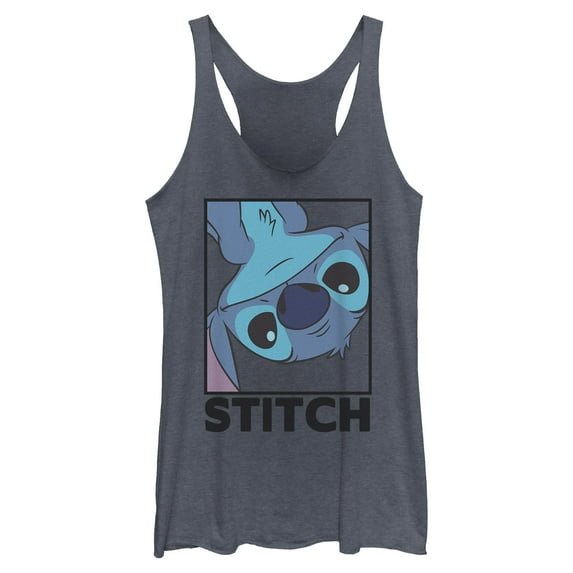 Womens Lilo & Stitch Peekaboo Stitch Portrait Racerback Tank