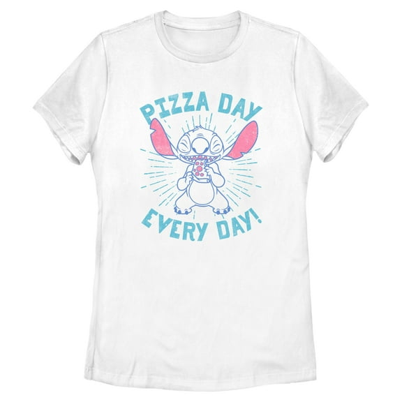 Womens Lilo & Stitch Pizza Day Every Day Stitch T Shirt