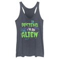 thumbnail image 1 of Womens Lilo & Stitch Pretend I'm An Alien Racerback Tank, 1 of 4
