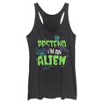 thumbnail image 1 of Womens Lilo & Stitch Pretend I'm An Alien Racerback Tank, 1 of 4