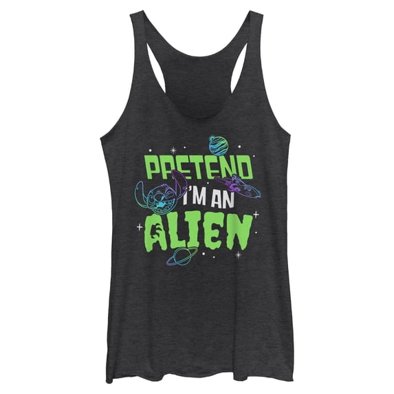 Womens Lilo & Stitch Pretend I'm An Alien Racerback Tank