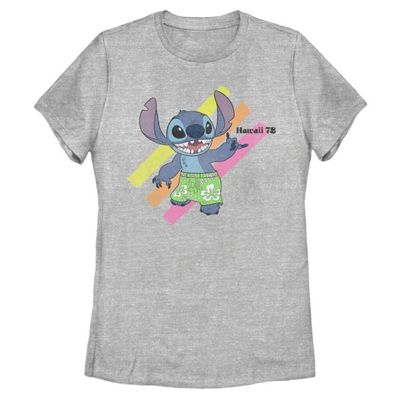 Womens Lilo & Stitch Retro Shaka Hand Gesture T Shirt