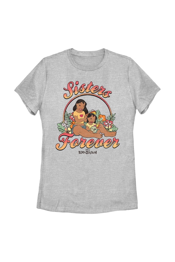 Womens Lilo & Stitch Sisters Forever Logo T Shirt