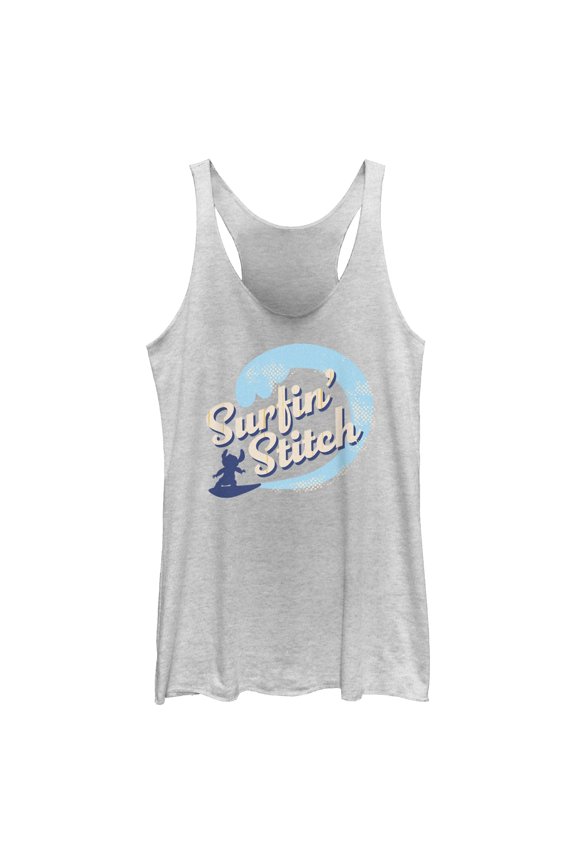 Womens Lilo & Stitch Surfing Alien Racerback Tank