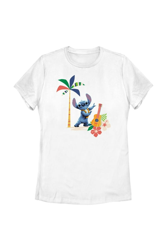 Womens Lilo & Stitch Tropical Dancing Stitch T Shirt