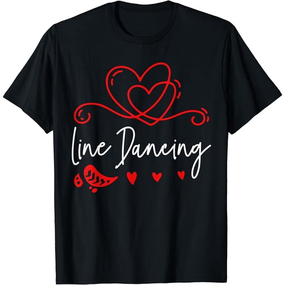 Womens Line Dancing Line Dance T-Shirt Black Large