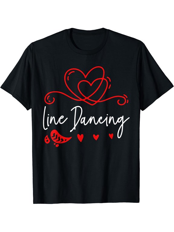 Womens Line Dancing Line Dance T-Shirt Black Medium