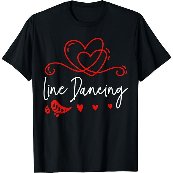 Womens Line Dancing Line Dance T-Shirt Black X-Large