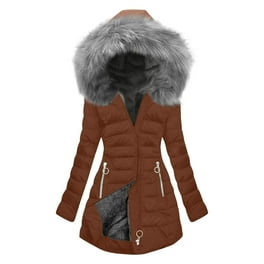 ajio faux fur jacket sleeveless fartey Women Trench Coat Long Sleeve Pea Coat Open Front One