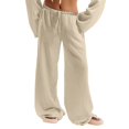 thumbnail image 1 of Womens Linen Pants Wide Leg Loose Cotton Swimsuit Coverups Summer Pants Beach Vacation Outfits Khaki S, 1 of 4