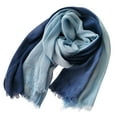 thumbnail image 1 of Womens Linen Scarf Crinkle Vintage Soft Lightweight Long Scarf Shawl Wrap Gradient Color Scarfs, 1 of 2