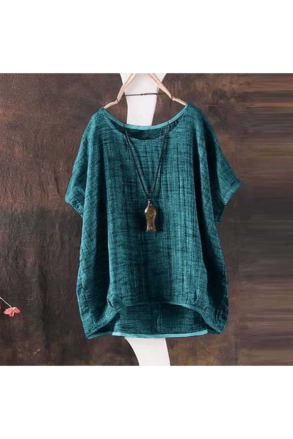 Womens Linen Tops Lightweight Linen Blouses For Women Loose Fit Tee Shirt Women Beach Vacation Tshirts Oversized Linen Shirts For Women Blusas De Lino Para Mujer Elegantes