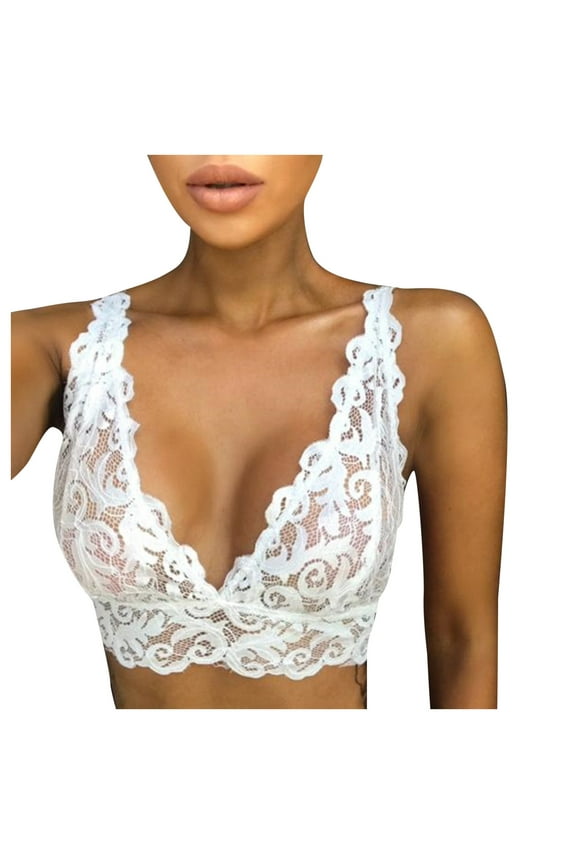 Womens Lingerie Beaded Braid Turban Head Wrap Push Up Bra White L