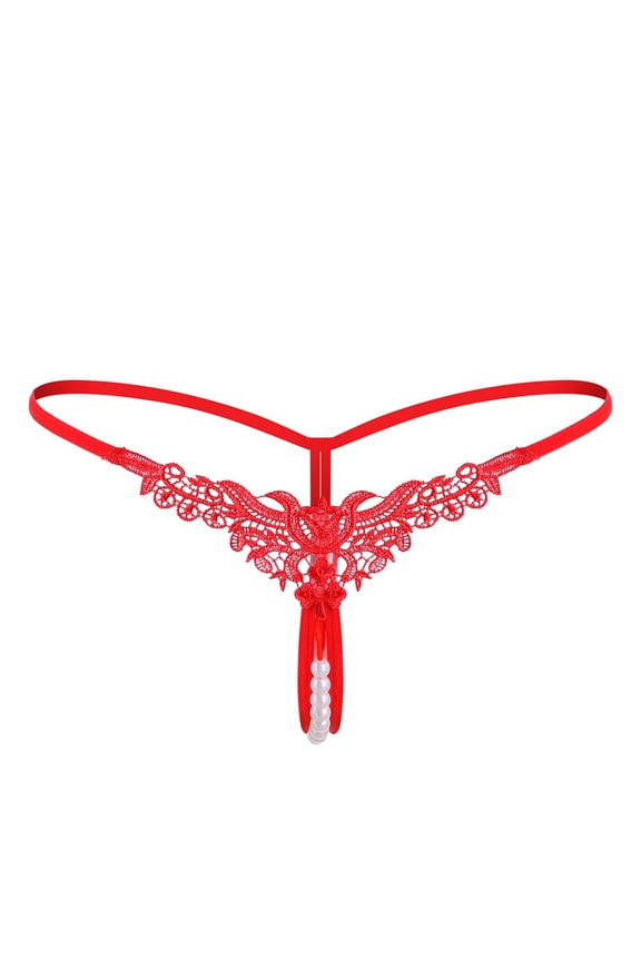 Womens Lingerie Lace Sexy G String Comfort Thong Briefs Purple One Size