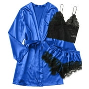 Womens Lingerie Satin Silk Pajamas Nightdress Robes Underwear Sleepwear Bodysuit