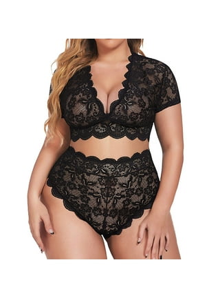  Plus Size Sexy Crushed Velvet Lace Mesh Criss Cross Bra & High  Waisted Panty Underwear 2 Piece Lingerie Set for Women(Neon Green, XL):  Clothing, Shoes & Jewelry