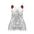 thumbnail image 1 of Womens Underwear New Embroidered Mesh Lace Hollow Out Cross Backless Nightdress Pajamas Breathable Panties Underwear Women Men, 1 of 5
