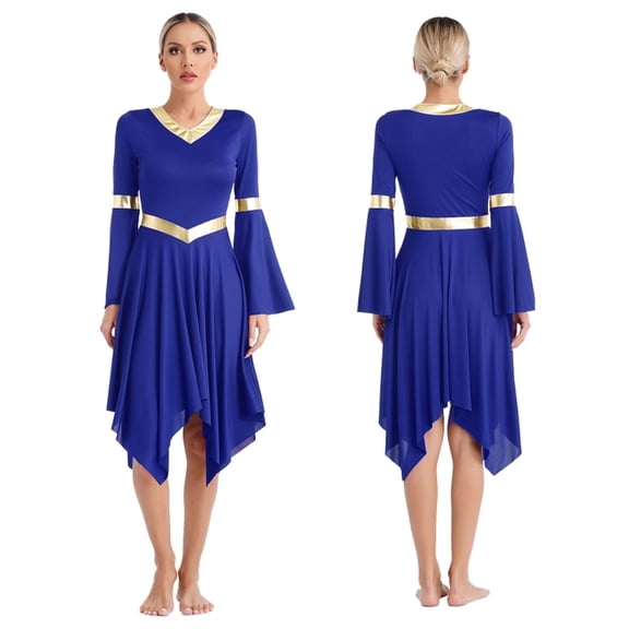 Womens Liturgical Dance Dresses Dancewear For Praise Modern Dance Worship Lyrical Latin Ceremony Performance